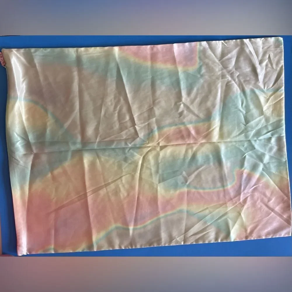 Pastel Tie Dye Satin Pillow Cases.